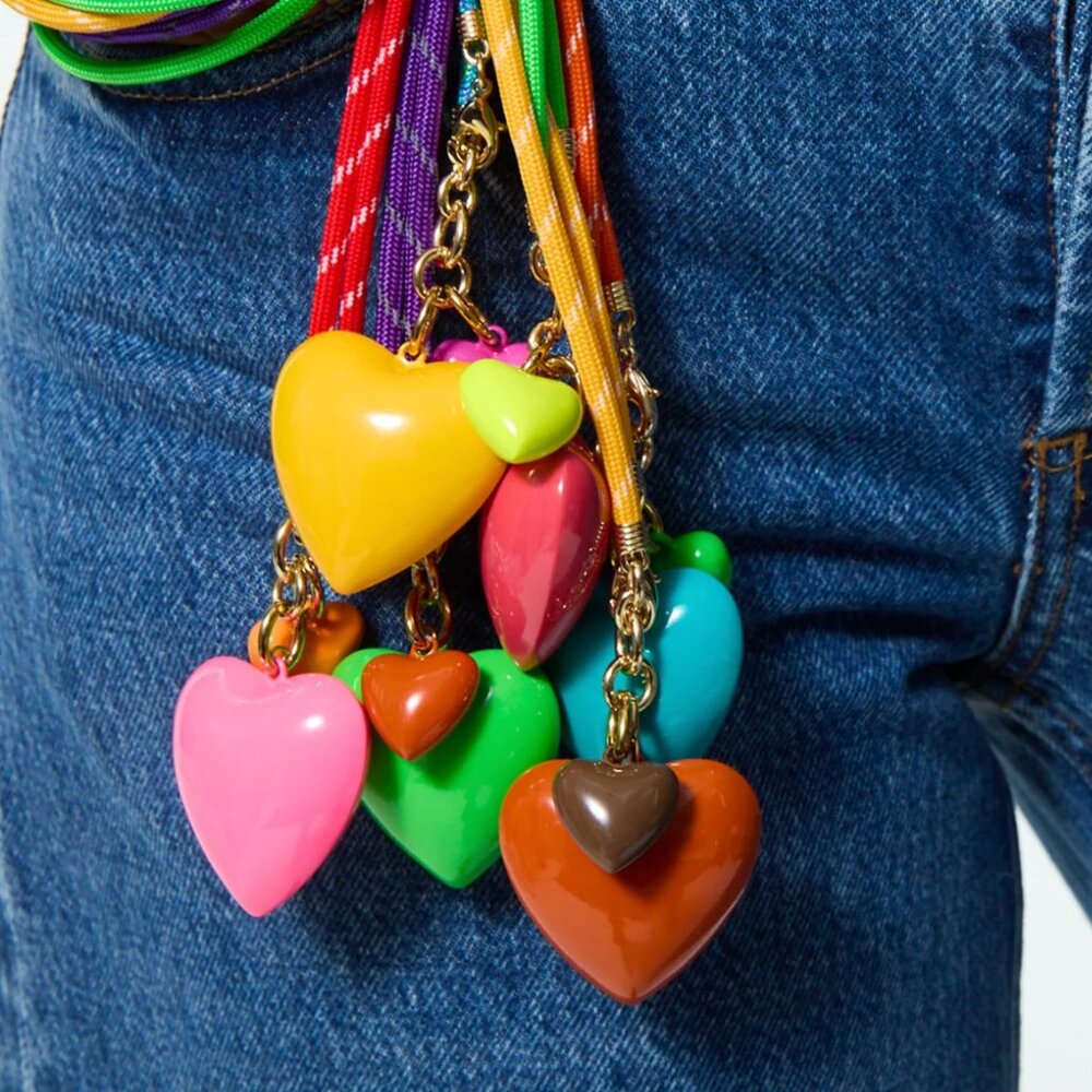 Roxanne Assoulin The Big Puffy Heart Charms Black - Picture 3 of 3